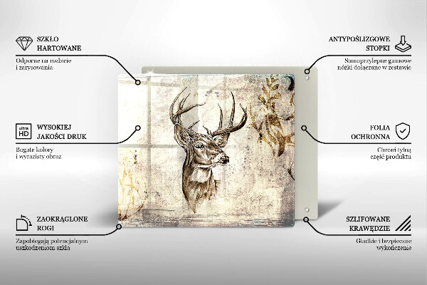 Protector encimera Ilustración de animales ciervos