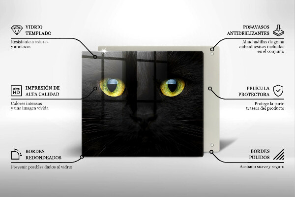 Protector encimera Ojos de gato animales