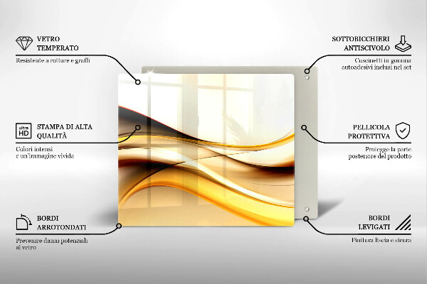 Protector encimera Líneas de humo abstractas