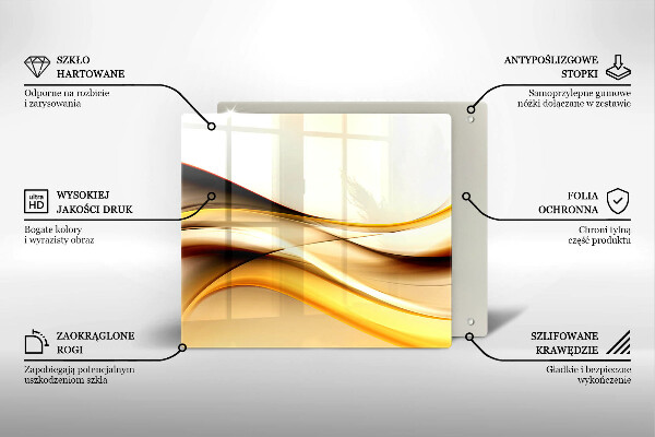 Protector encimera Líneas de humo abstractas