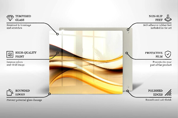 Protector encimera Líneas de humo abstractas