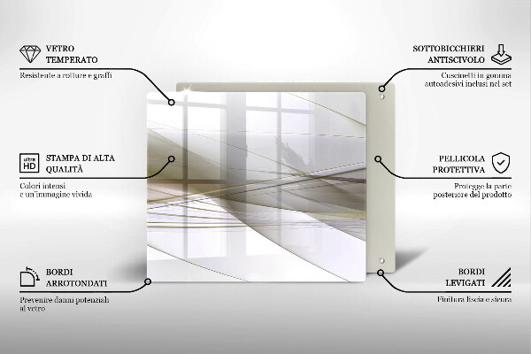 Protector encimera Diseño de líneas abstractas