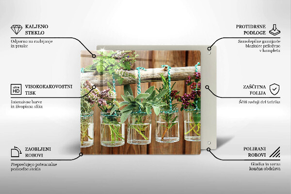 Protector encimera Plantas de hierbas vintage