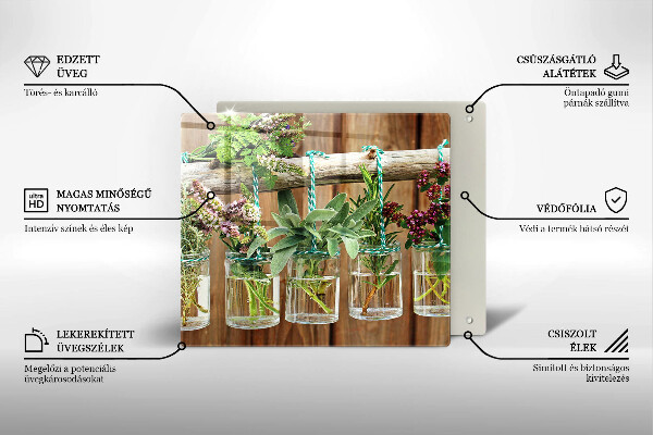 Protector encimera Plantas de hierbas vintage