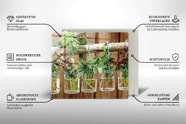 Protector encimera Plantas de hierbas vintage