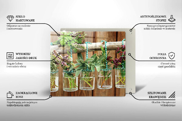 Protector encimera Plantas de hierbas vintage