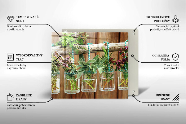 Protector encimera Plantas de hierbas vintage