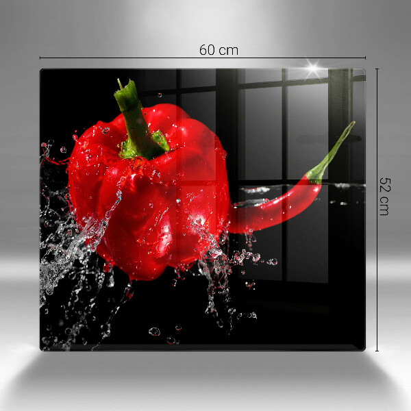 Protector encimera Pimientos rojos en agua