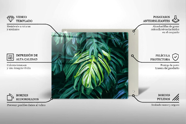 Protector encimera Hojas de monstera salvaje