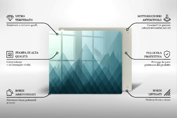 Protector encimera Montañas abstractas