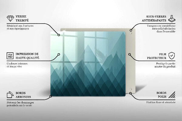 Protector encimera Montañas abstractas