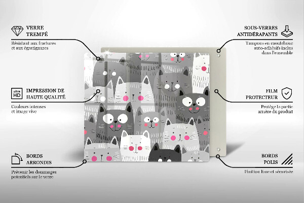 Protector encimera Ilustración de gatos