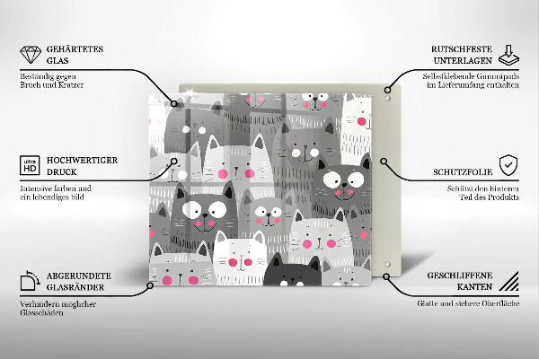 Protector encimera Ilustración de gatos