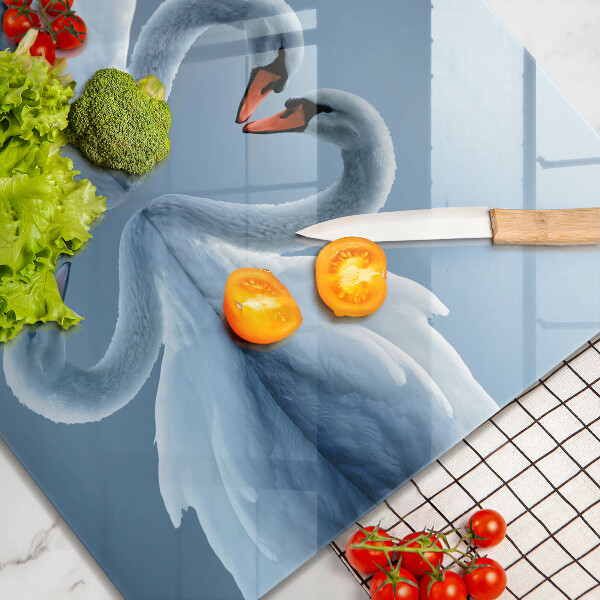 Protector encimera Dos corazones de cisne