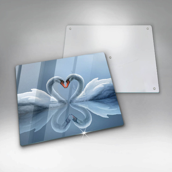 Protector encimera Dos corazones de cisne