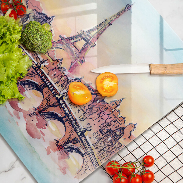 Protector encimera Paisaje de la torre eiffel de parís