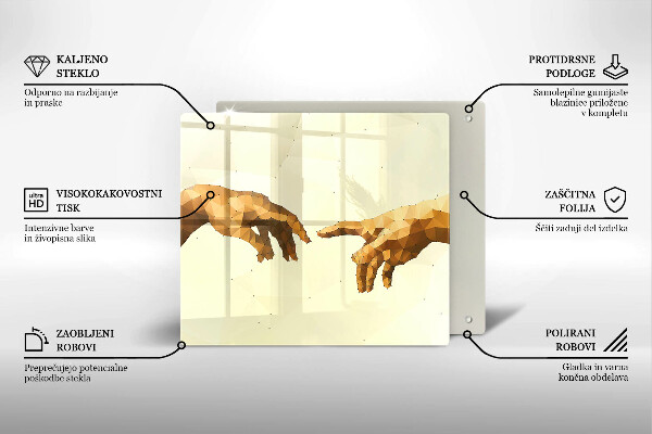 Protector encimera Creación de las manos de adán