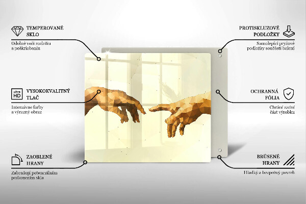 Protector encimera Creación de las manos de adán