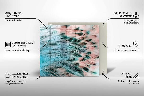 Protector encimera Plumas de pájaro boho