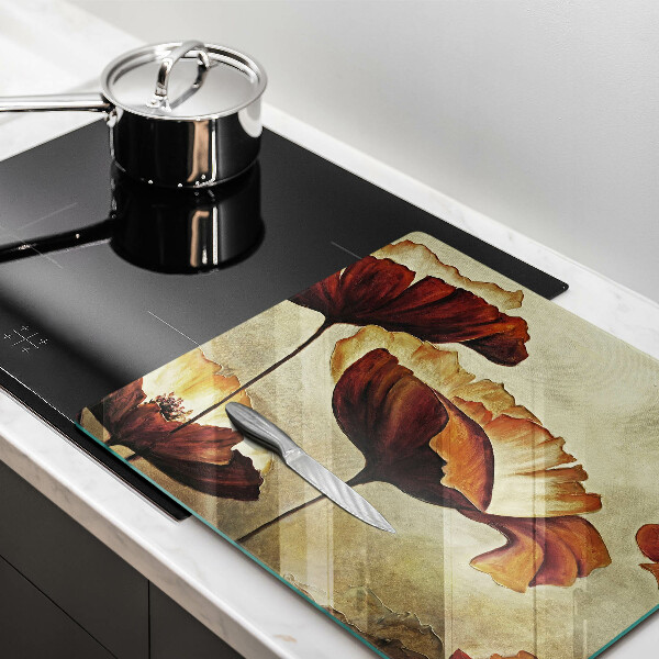 Protector encimera Flores boho pintadas