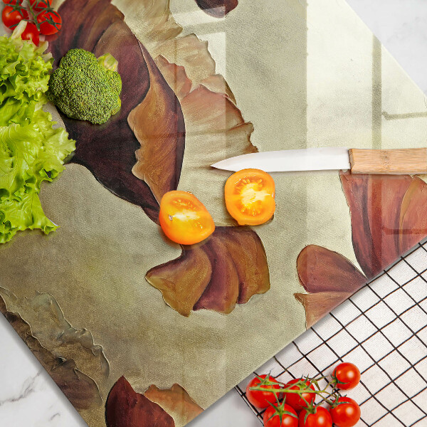 Protector encimera Flores boho pintadas