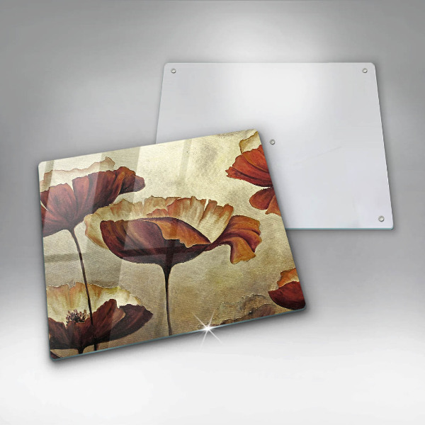 Protector encimera Flores boho pintadas