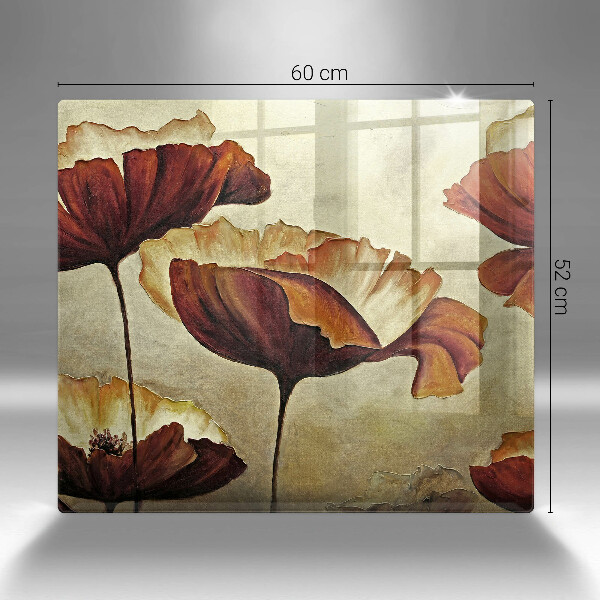 Protector encimera Flores boho pintadas