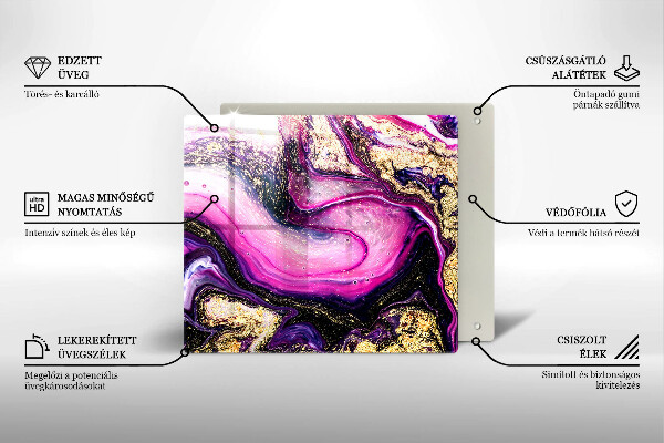 Protector encimera Diseño abstracto oro