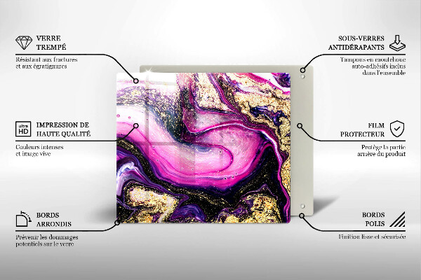 Protector encimera Diseño abstracto oro