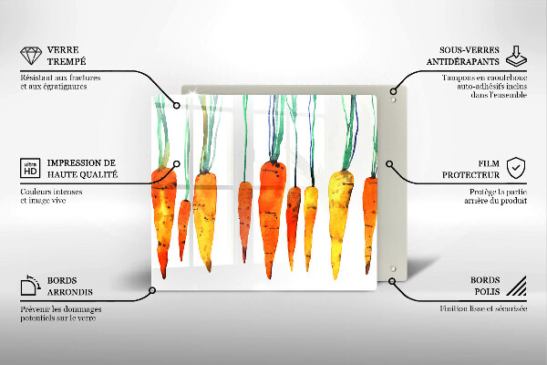 Protector encimera Ilustración de zanahoria