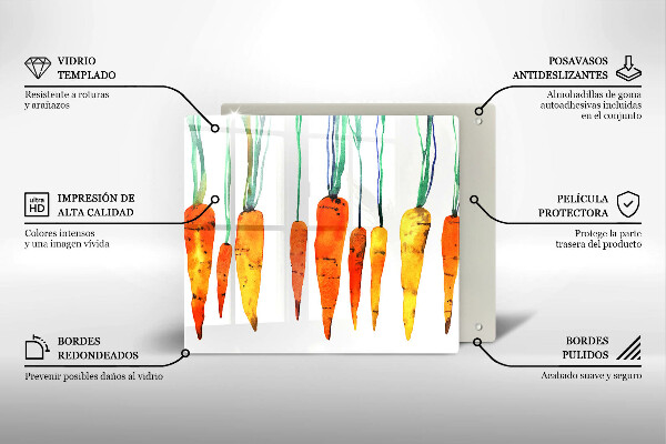 Protector encimera Ilustración de zanahoria