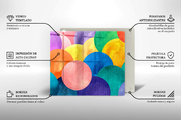 Protector encimera Círculos de colores