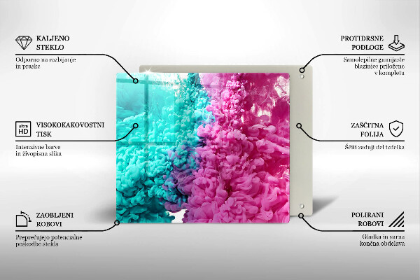 Protector encimera Humo rosa turquesa