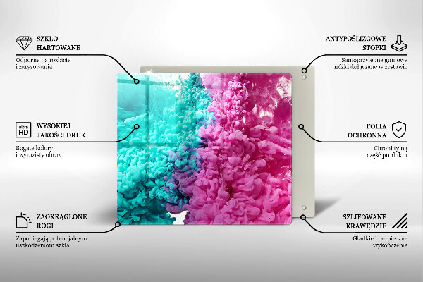 Protector encimera Humo rosa turquesa