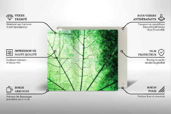 Protector encimera Hoja de vena decorativa