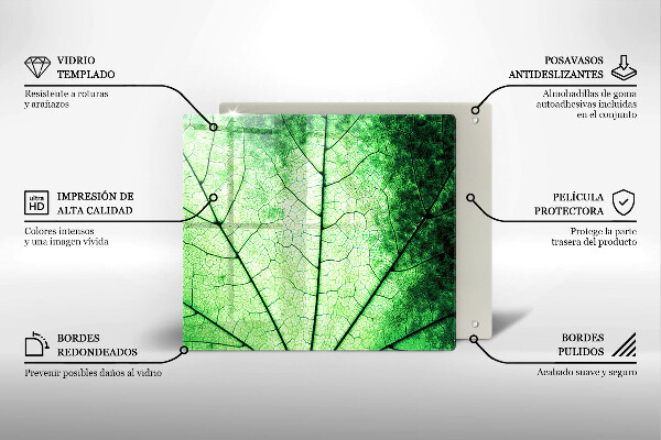 Protector encimera Hoja de vena decorativa