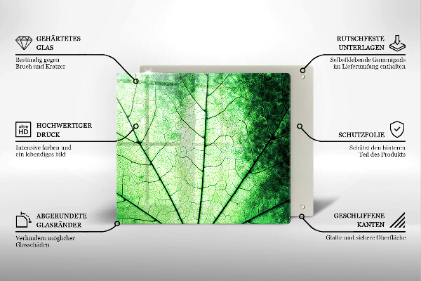 Protector encimera Hoja de vena decorativa