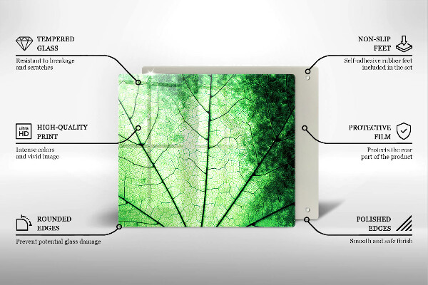 Protector encimera Hoja de vena decorativa