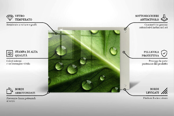Protector encimera Hoja y rocío de la naturaleza