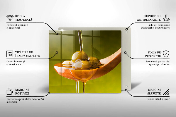 Protector encimera Aceite de oliva y aceitunas