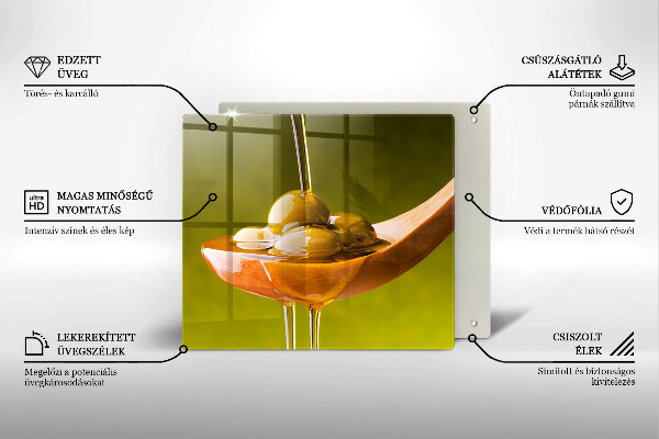 Protector encimera Aceite de oliva y aceitunas