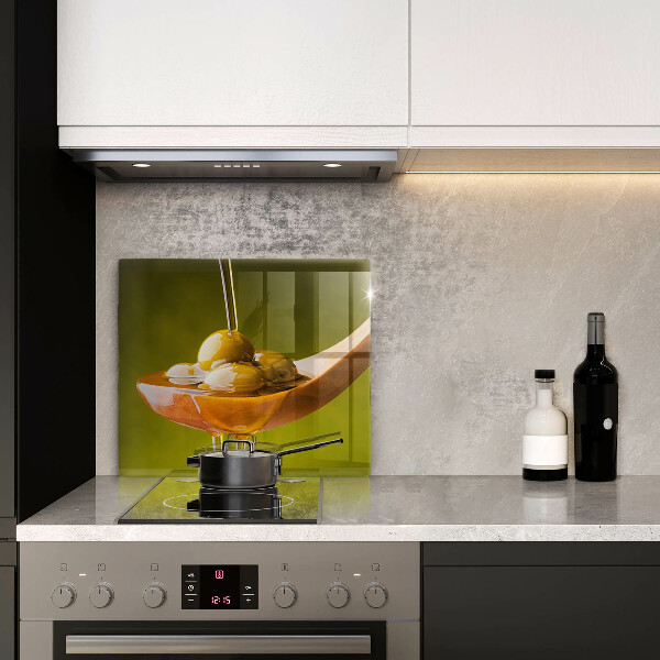 Protector encimera Aceite de oliva y aceitunas