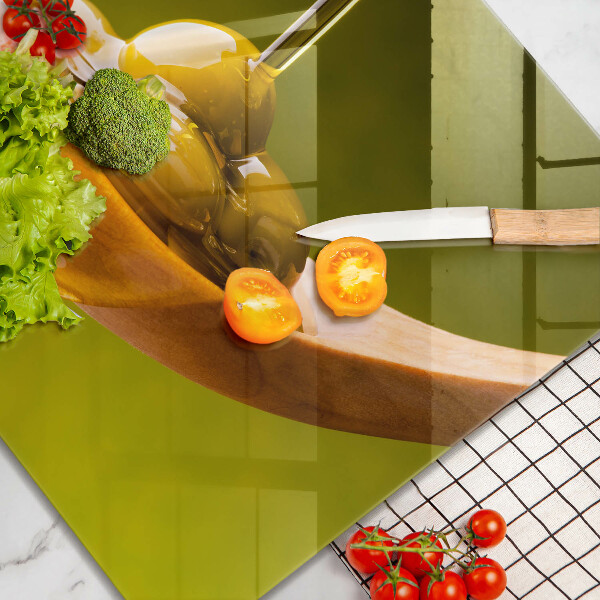 Protector encimera Aceite de oliva y aceitunas