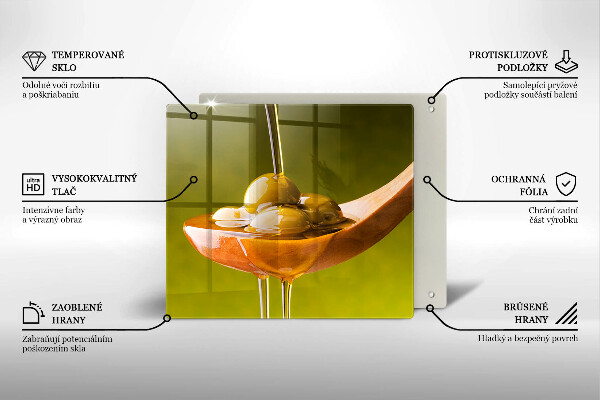 Protector encimera Aceite de oliva y aceitunas