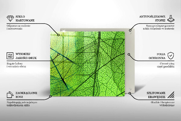 Protector encimera Venas de las hojas naturales