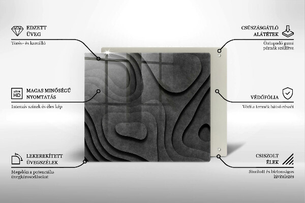 Protector encimera Formas de piedra 3d