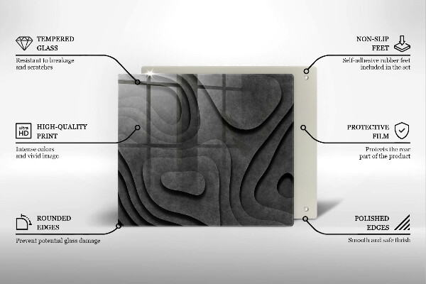 Protector encimera Formas de piedra 3d