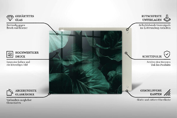 Protector encimera Hojas oscuras salvajes