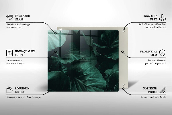 Protector encimera Hojas oscuras salvajes