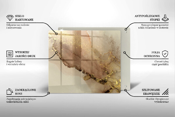 Protector encimera Abstracción de oro